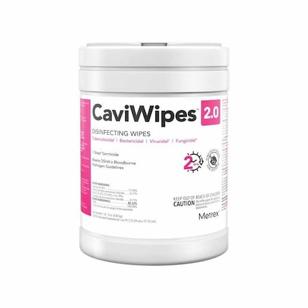 Metrex CaviWipes 2.0 Surface Disinfectant Premoistened Manual Pull Wipe, Alcohol Scent NonSterile, 1920PK 14-1100